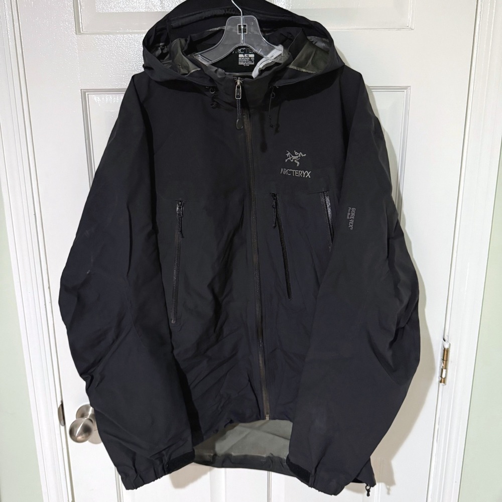 Arcteryx Theta AR Jacket Mens Large Black GORE-TEX Pro Shell Hooded Hardshell